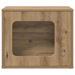 vidaXL Cat House Artisian Oak 51 x 30 x 42.5 cm Engineered Wood