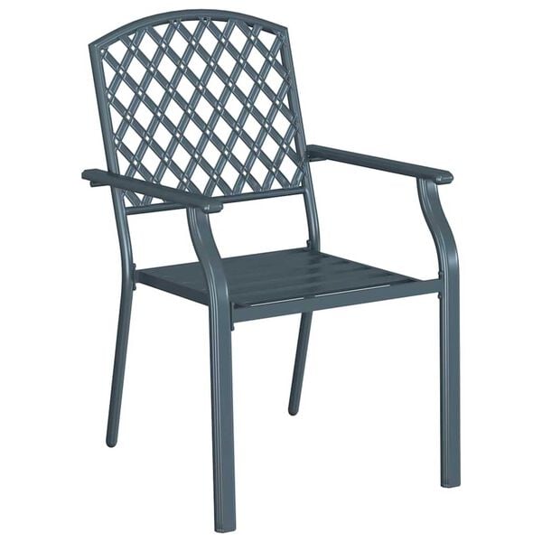 vidaXL Chair 4 pcs Anthracite 56 x 65 x 89cm Steel