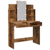 vidaXL Dressing Table with LED Lights Old Wood 96x40x142 cm