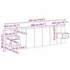 vidaXL Headboard with Cabinet 3 pcs Old Wood Engineered Wood