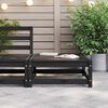 vidaXL Garden Footstool 70x70x30 cm Black Solid Wood Pine