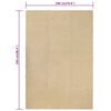vidaXL Rug Rectangular Natural 180x250 cm Cotton