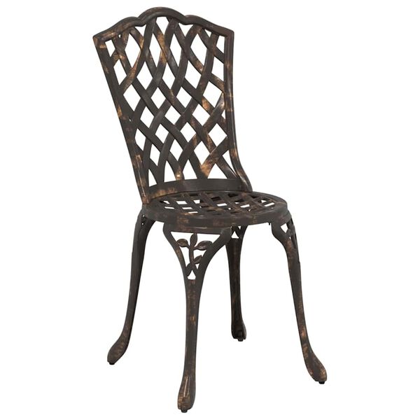 vidaXL Garden Chair 2 pcs Bronze 55 x 56.5 x 91cm Aluminium