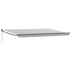 vidaXL Retractable Awning Anthracite and White 5x3 m Fabric&Aluminium