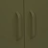 vidaXL Storage Cabinet Olive Green 80x35x101.5 cm Steel