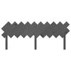 vidaXL Bed Headboard Grey 196x3x80.5 cm Solid Wood Pine