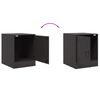 vidaXL Bedside Cabinet Black 34.5x39x44 cm Steel