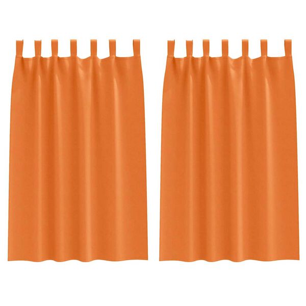 vidaXL Blackout Curtains with Rings 2 pcs Bright Orange 175 x 140 cm