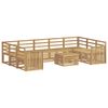 vidaXL Outdoor Sofa Set 10 pcs White Solid Acacia Wood