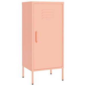 vidaXL Storage Cabinet | Pink | Steel | Medium | Storage Cabinet | Rectangular