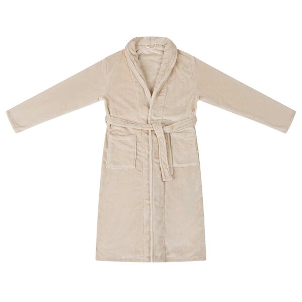vidaXL Bathrobe without Hood Beige XXL Flannel