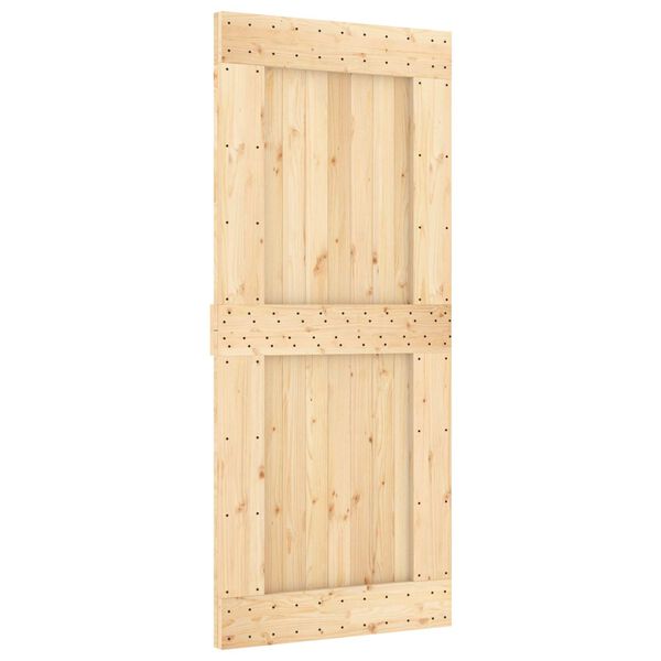 vidaXL Door NARVIK Natural 90 x 210 cm Solid Pine Wood