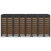 vidaXL Wheelie Bin Storage for 4 Bins Anthracite 272 x 77.5 x 121.5 cm
