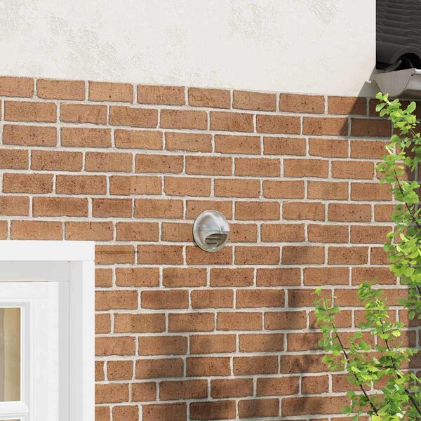 vidaXL Air Vent Covers 2 pcs Silver 100 mm Stainless Steel