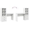 vidaXL Desk with Drawer 2 pcs White