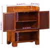vidaXL Shoe Cabinet with Door Brown 55 x 35 x 75 cm Solid Acacia wood