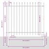 vidaXL Garden Fence White 1.7 x 1.5 m Powder-coated Steel