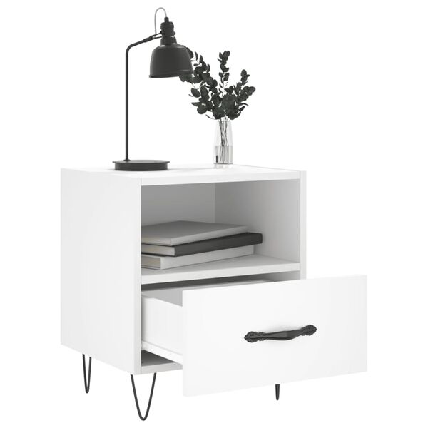 vidaXL Bedside Cabinets 2 pcs White 40x35x47.5 cm Engineered Wood