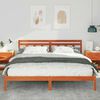 vidaXL Bed Frame Brown 200 x 200 cm Solid Pine Wood