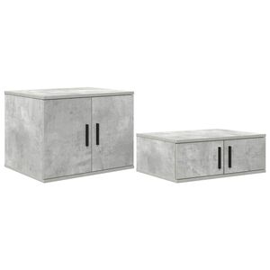 vidaXL Storage Cabinet 2 pcs Concrete Grey 127 x 41 x 40 cm