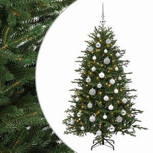 vidaXL Artificial Christmas Tree with Bauble 120 cm 150 LEDs