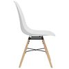 vidaXL Dining Chairs 4 pcs White PP