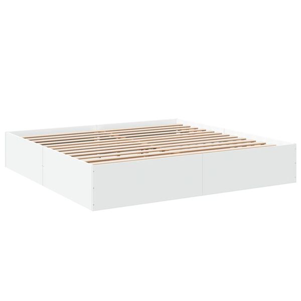 vidaXL Bed Frame without Mattress White 200x200 cm
