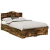 vidaXL Bed Frame with Drawer Smoked Oak 120 x 200 cm Engineered Wood