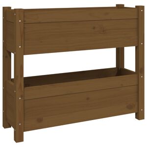 vidaXL Planter Honey Brown 77x25x66 cm Solid Wood Pine
