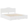 vidaXL Bed Frame with Headboard White 180 x 200 cm Engineered Wood