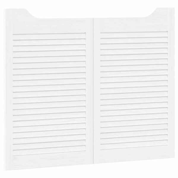 vidaXL Swing Doors Louvred Design 1-Pair White 80x100 cm