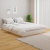 vidaXL Bed Frame without Mattress White Solid Wood 120x200 cm