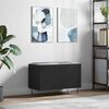 vidaXL Record Cabinet Black 74.5x38x48 cm Engineered Wood