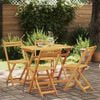 vidaXL Bistro Set Folding 5 pcs Oil Natural Solid Acacia Wood