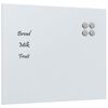 vidaXL Wall-mounted Magnetic Board White 60x50 cm Tempered Glass