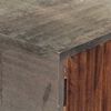 vidaXL Console Table Grey 120x35x75 cm Solid Rough Mango Wood
