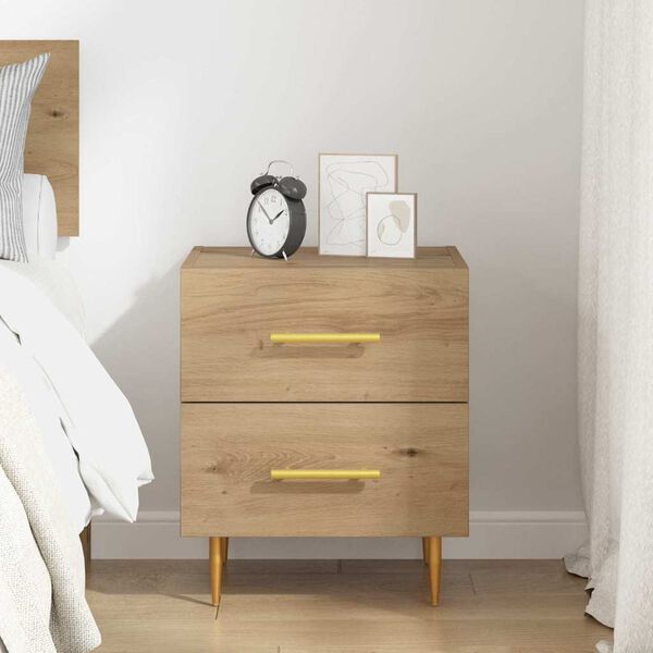 vidaXL Bedside Cabinet Artisan Oak 40 x 35 x 47.5 cm Engineered Wood