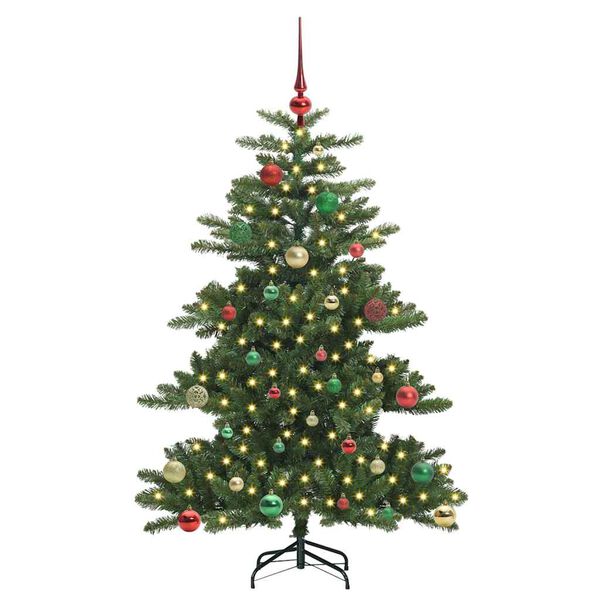 vidaXL Artificial Hinged Christmas Tree Green 150 cm PVC and Steel