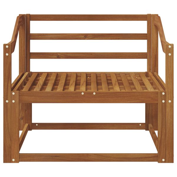 vidaXL Outdoor Middle Sofa Solid Acacia Wood Natural