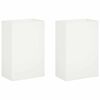 vidaXL Garden Planter 2 pcs White 50 x 30 x 75 cm Cold-rolled Steel