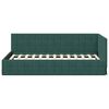 vidaXL Corner Bed Frame with Headboard Dark green 100 x 200 cm Velvet