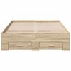 vidaXL Bed Frame Brown 140 x 200 cm Engineered wood