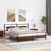 vidaXL Bed Frame without Mattress Brown Oak 183x213 cm Engineered Wood