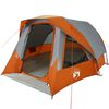 vidaXL Family Tent Cabin 6-Person Grey and Orange Waterproof