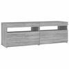 vidaXL TV Cabinet with LED Lights Grey Sonoma 120x35x40 cm