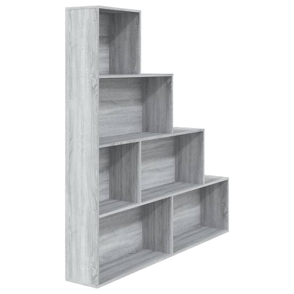 vidaXL Book Cabinet Grey Sonoma 155x24x160 cm