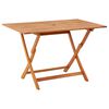 vidaXL Garden Table | Natural Wood | Solid eucalyptus wood | Medium | Foldable