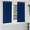 vidaXL Blackout Curtains with Rings 2 pcs Dark Blue 175 x 140 cm