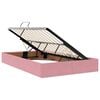 vidaXL Storage Bed with Mattress with Storage Pink 120 x 200 cm Velvet