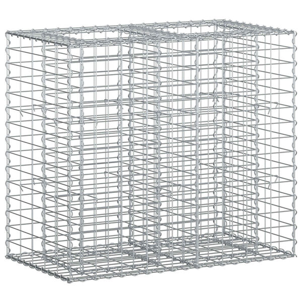 vidaXL Gabion Raised Bed Silver 90 x 50 x 80 cm Galvanised Steel